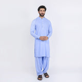 Men's Slim Fit Kurta Shalwar Suit - Blue, Men's Shalwar Kameez, Chase Value, Chase Value