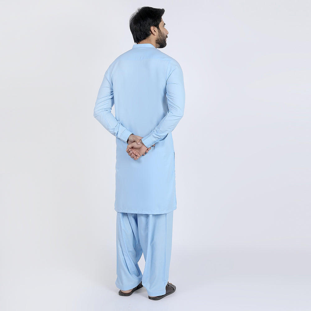 Valuable Men's Slim Fit Shalwar Suit - Sky Blue, Men's Shalwar Kameez, Chase Value, Chase Value