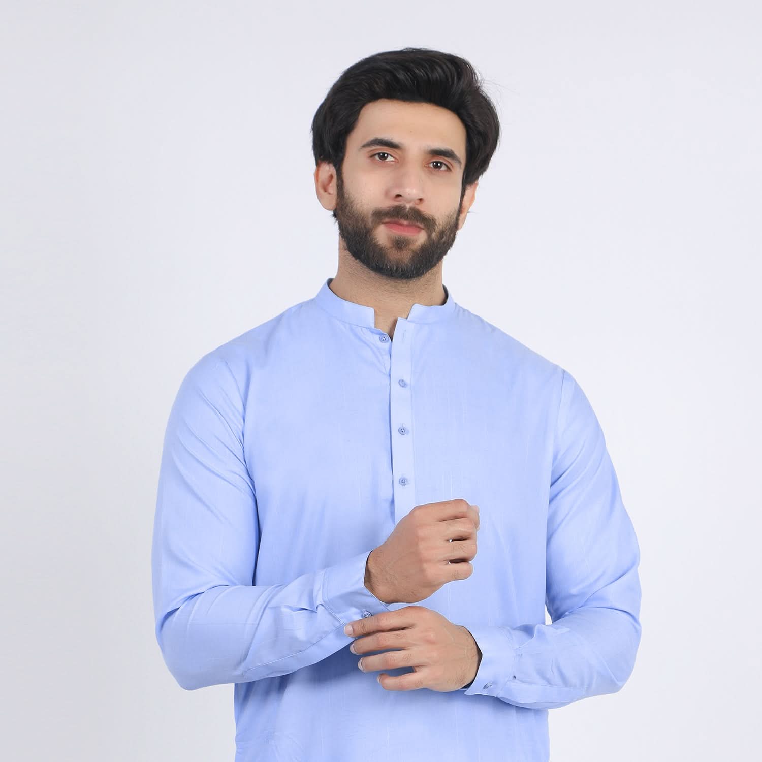 Men's Slim Fit Kurta Shalwar Suit - Blue, Men's Shalwar Kameez, Chase Value, Chase Value