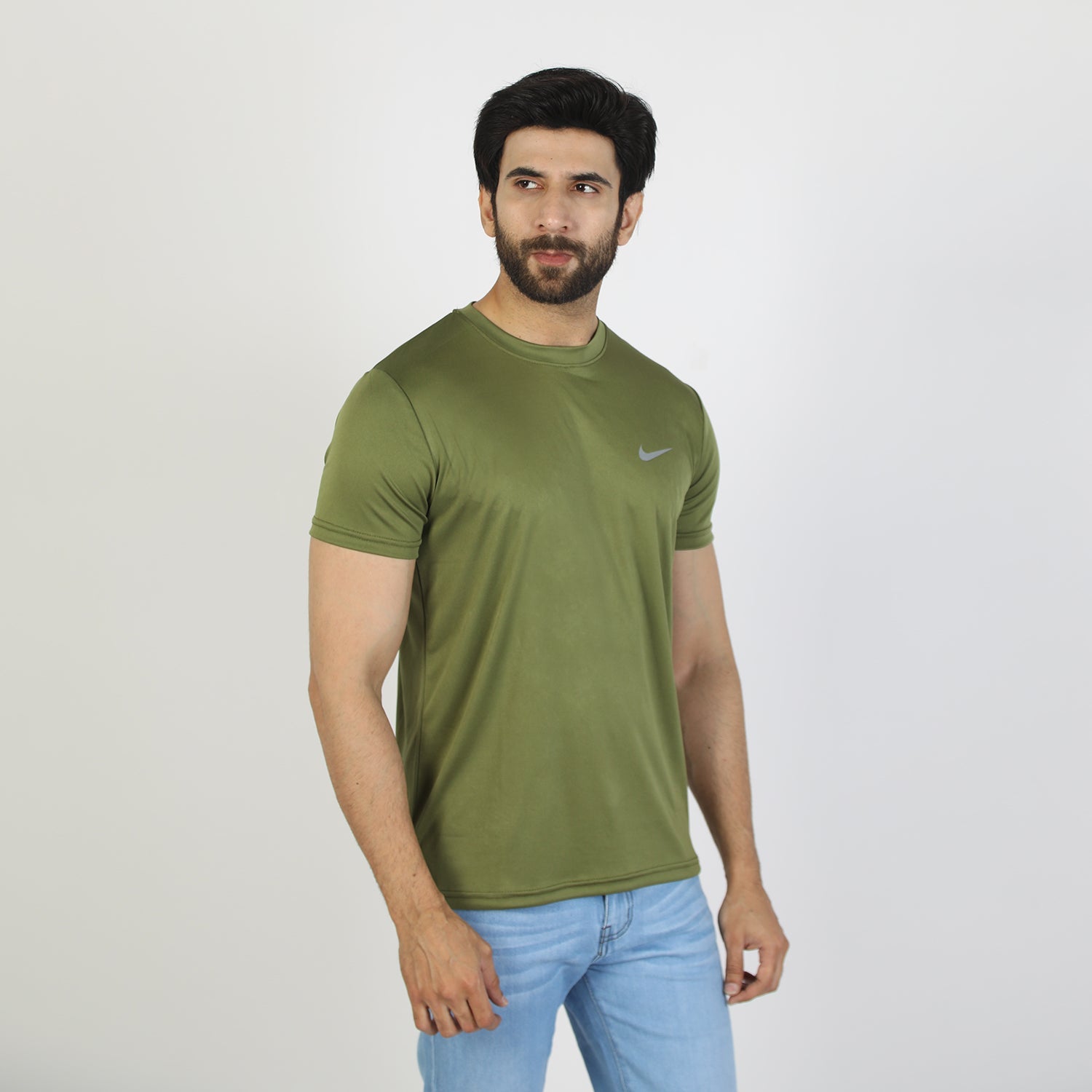 Men's Half Sleeves Round Neck T-Shirt - Green, Men's T-Shirts & Polos, Chase Value, Chase Value