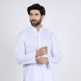 Men's Slim Fit Kurta Shalwar Suit - White, Men's Shalwar Kameez, Chase Value, Chase Value