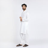 Men's Slim Fit Kurta Shalwar Suit - Off White, Men's Shalwar Kameez, Chase Value, Chase Value