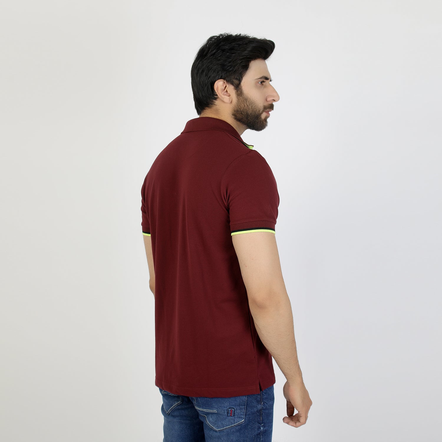 Men's Half Sleeves Polo T-Shirt - Maroon, Men's T-Shirts & Polos, Chase Value, Chase Value