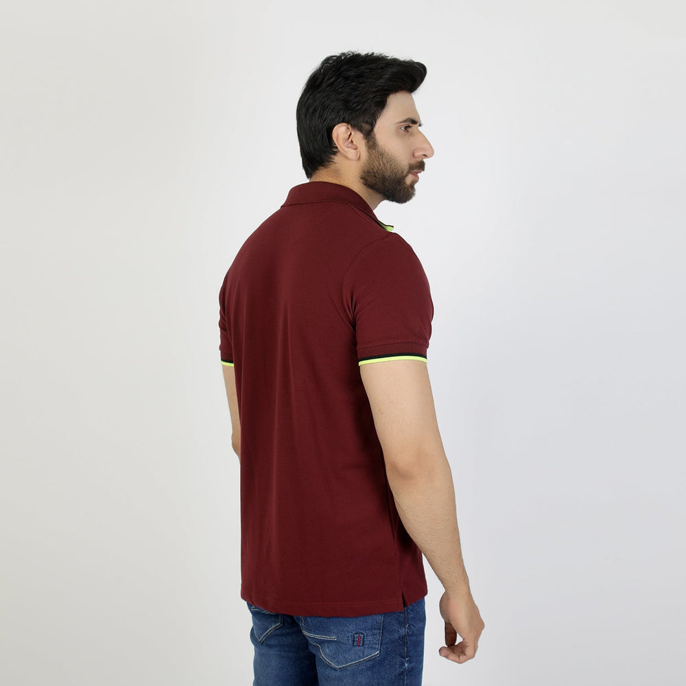 Men's Half Sleeves Polo T-Shirt - Maroon, Men's T-Shirts & Polos, Chase Value, Chase Value