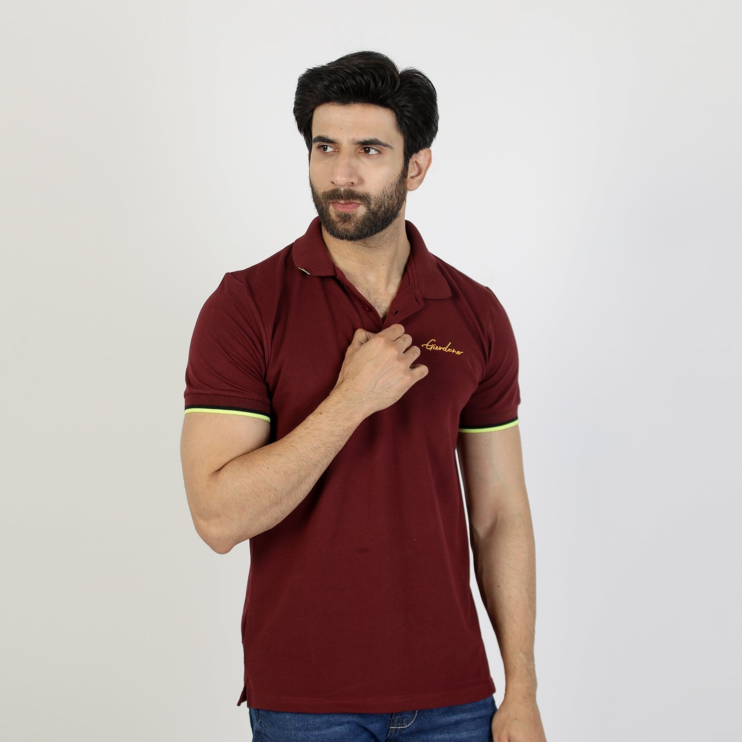 Men's Half Sleeves Polo T-Shirt - Maroon, Men's T-Shirts & Polos, Chase Value, Chase Value