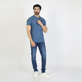 Men's Half Sleeves T-Shirt - Steel Blue, Men's T-Shirts & Polos, Chase Value, Chase Value