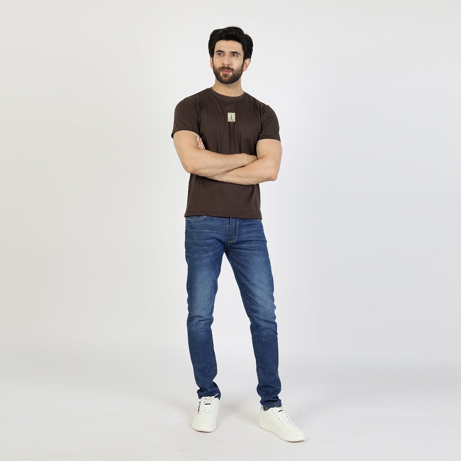 Eminent Men's Round Neck Half Sleeves T-Shirt  - Dark Brown, Men's T-Shirts & Polos, Eminent, Chase Value