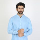 Men's Slim Fit Embroidered Shalwar Suit - Blue, Men's Shalwar Kameez, Chase Value, Chase Value