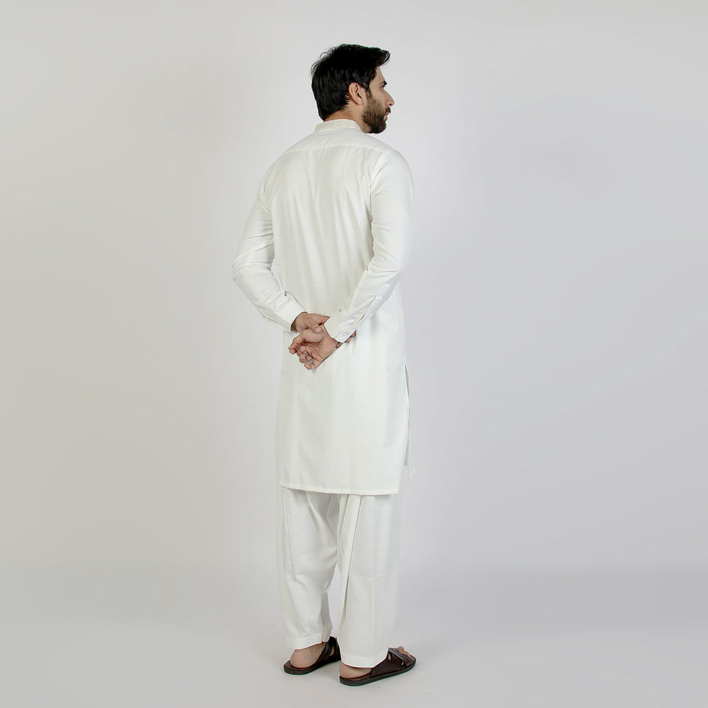 Eminent Men's Kurta Shalwar Suit - Off White, Men's Shalwar Kameez, Eminent, Chase Value