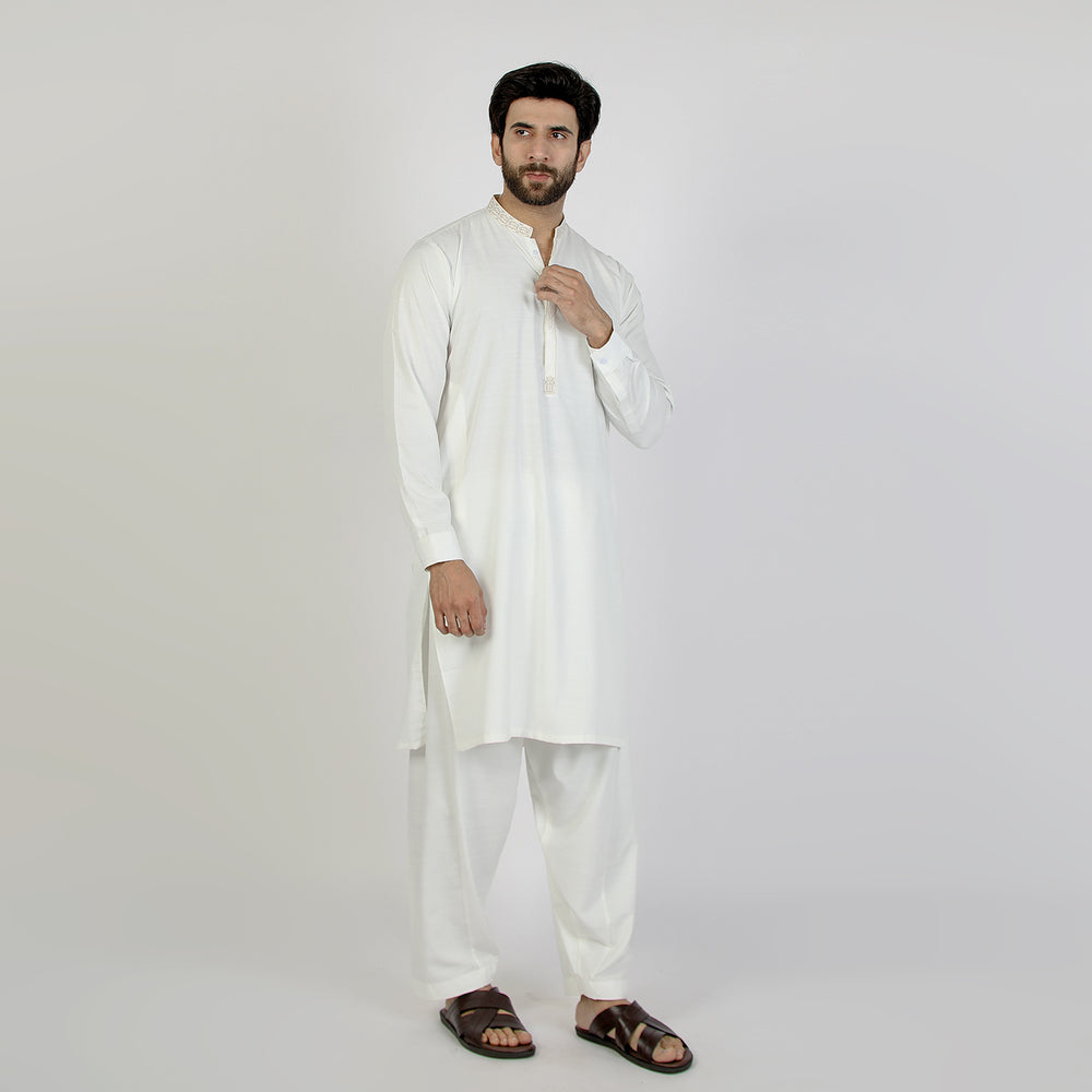 Eminent Men's Kurta Shalwar Suit - Off White, Men's Shalwar Kameez, Eminent, Chase Value