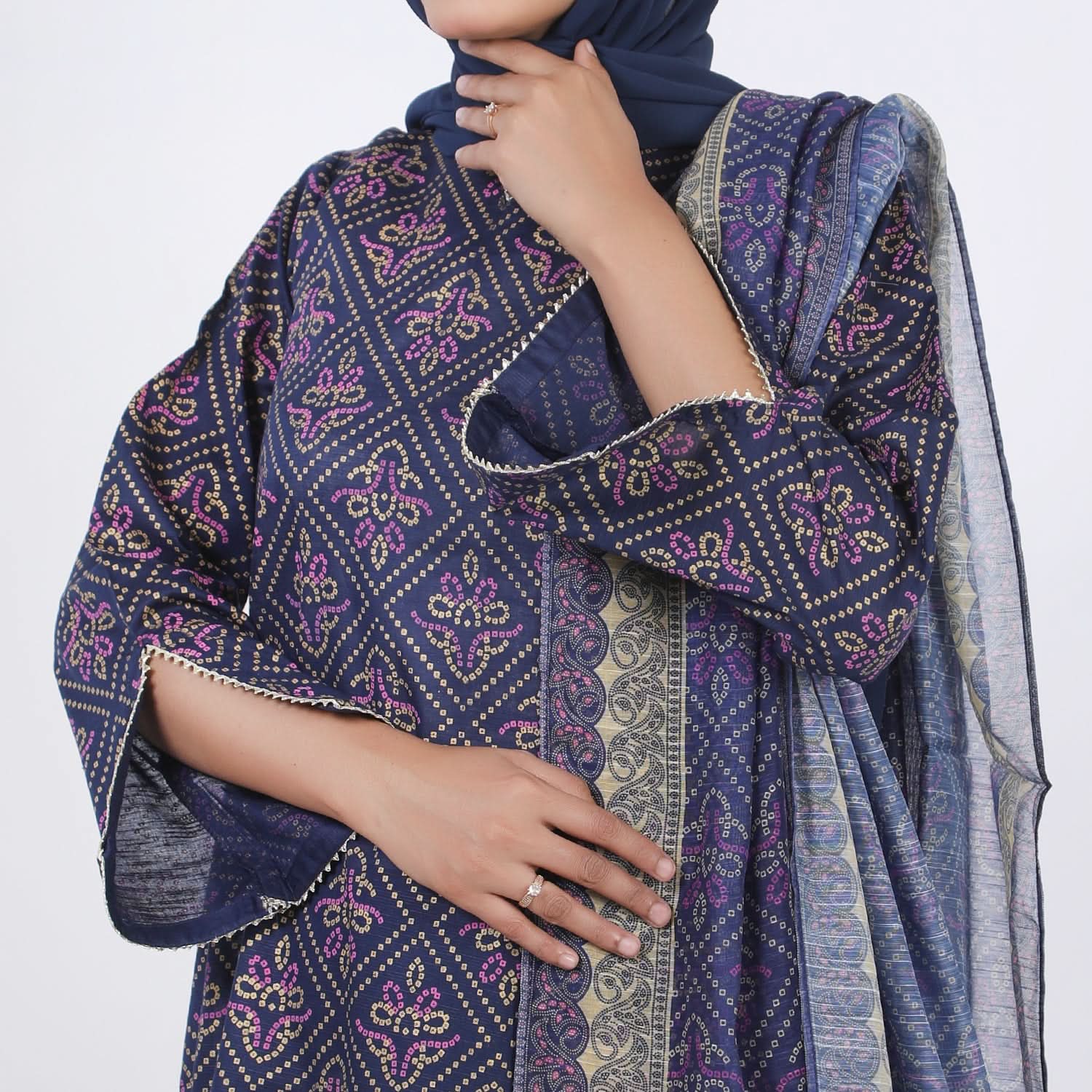 Women's Fancy 2Pcs Suit - Blue, Women Shalwar Suits, Chase Value, Chase Value