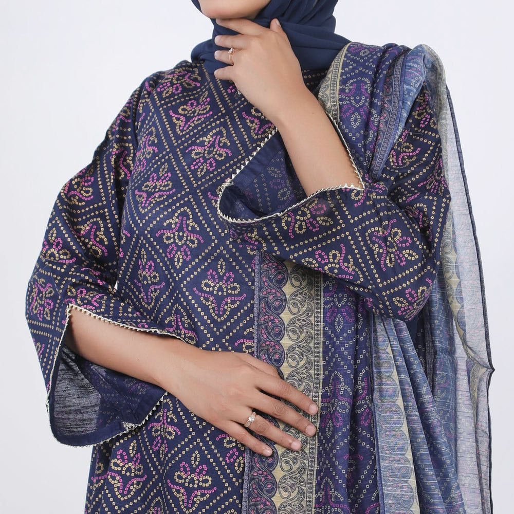 Women's Fancy 2Pcs Suit - Blue, Women Shalwar Suits, Chase Value, Chase Value