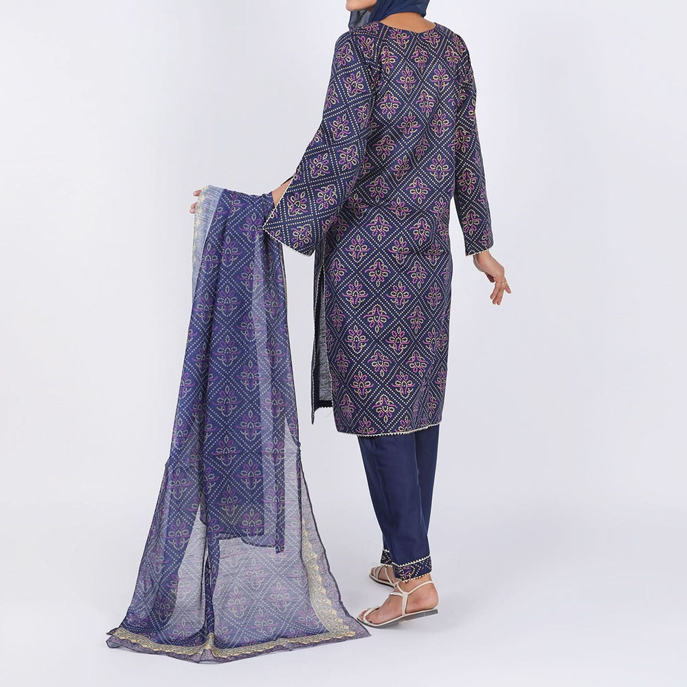 Women's Fancy 2Pcs Suit - Blue, Women Shalwar Suits, Chase Value, Chase Value