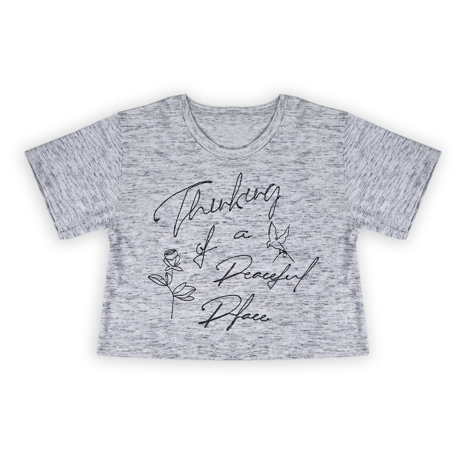 Eminent Girls Half Sleeves T-Shirt - Oatmeal, Girls T-Shirts, Eminent, Chase Value