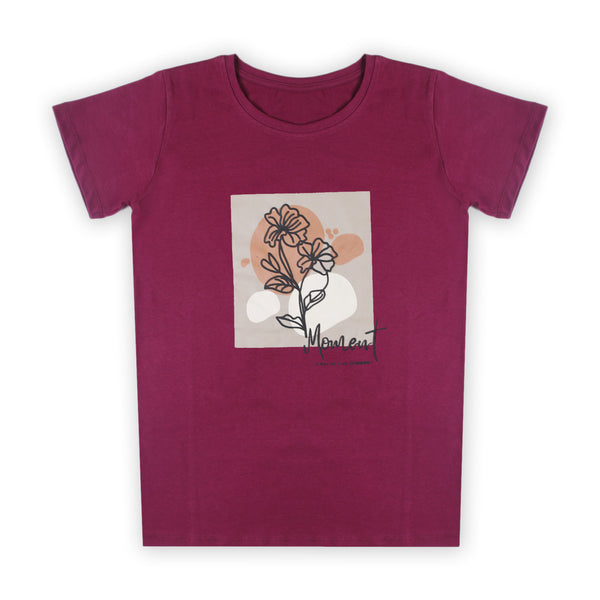 Eminent Women's Half Sleeves T-Shirt - Maroon