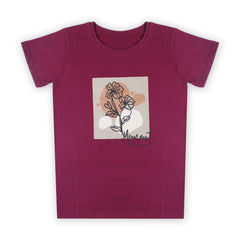 Eminent Women's Half Sleeves T-Shirt - Maroon