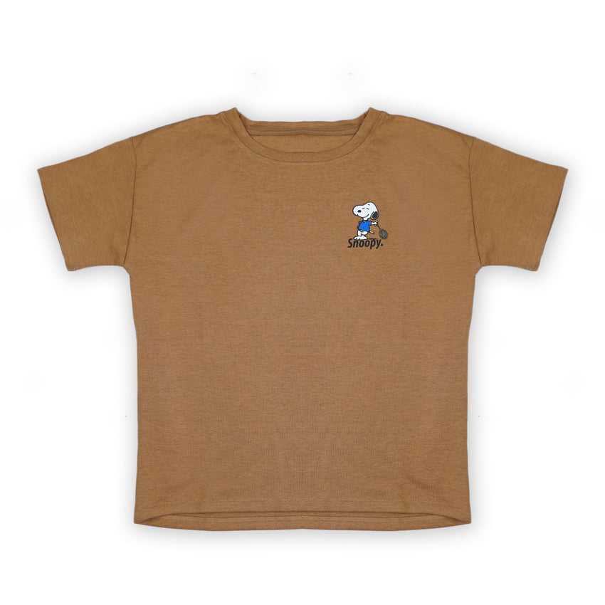 Eminent Women's Half Sleeves T-Shirt - Dark Sand