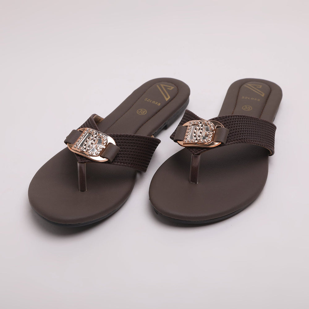 Women's Slipper - Brown, Women Slippers, Chase Value, Chase Value