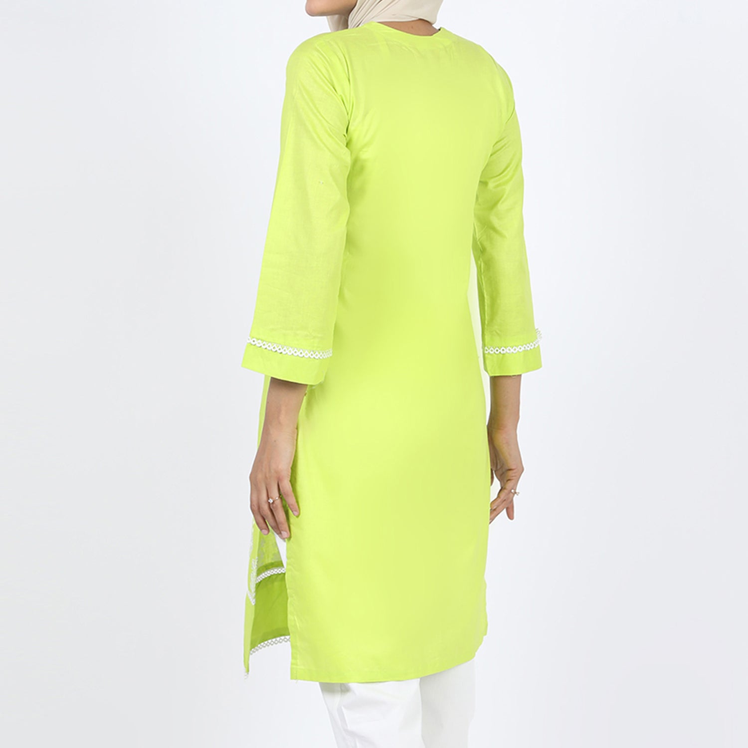 Women's Embroidered Kurti - Highlighter, Women Ready Kurtis, Chase Value, Chase Value