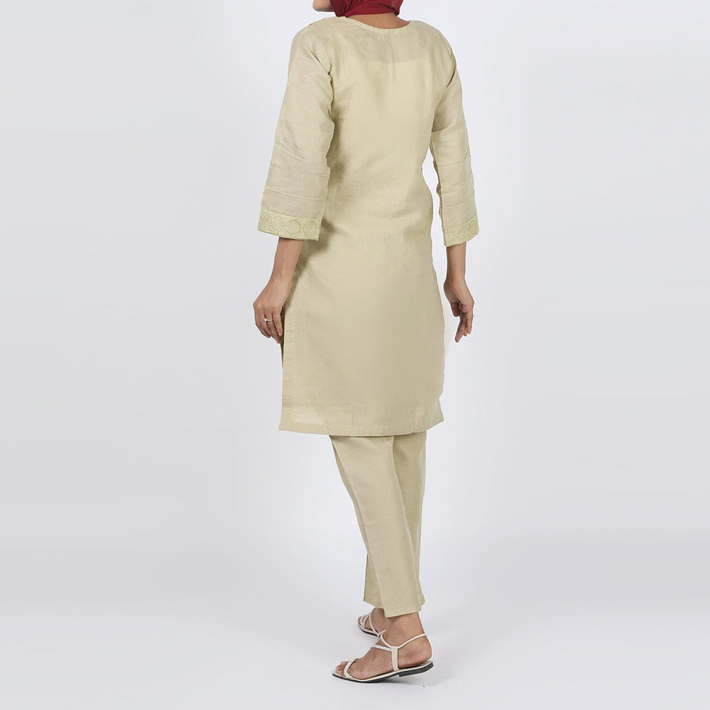 Women's Jacquard 2 Pcs Suit - Skin, Women Shalwar Suits, Chase Value, Chase Value