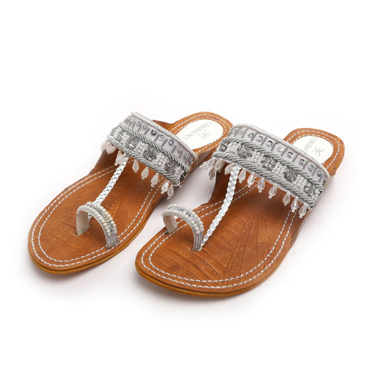 Eminent Women's Kolhapuri  Slipper - White, Women Slippers, Eminent, Chase Value