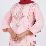 Women's Jacquard 2 Pcs Suit - Pink, Women Shalwar Suits, Chase Value, Chase Value