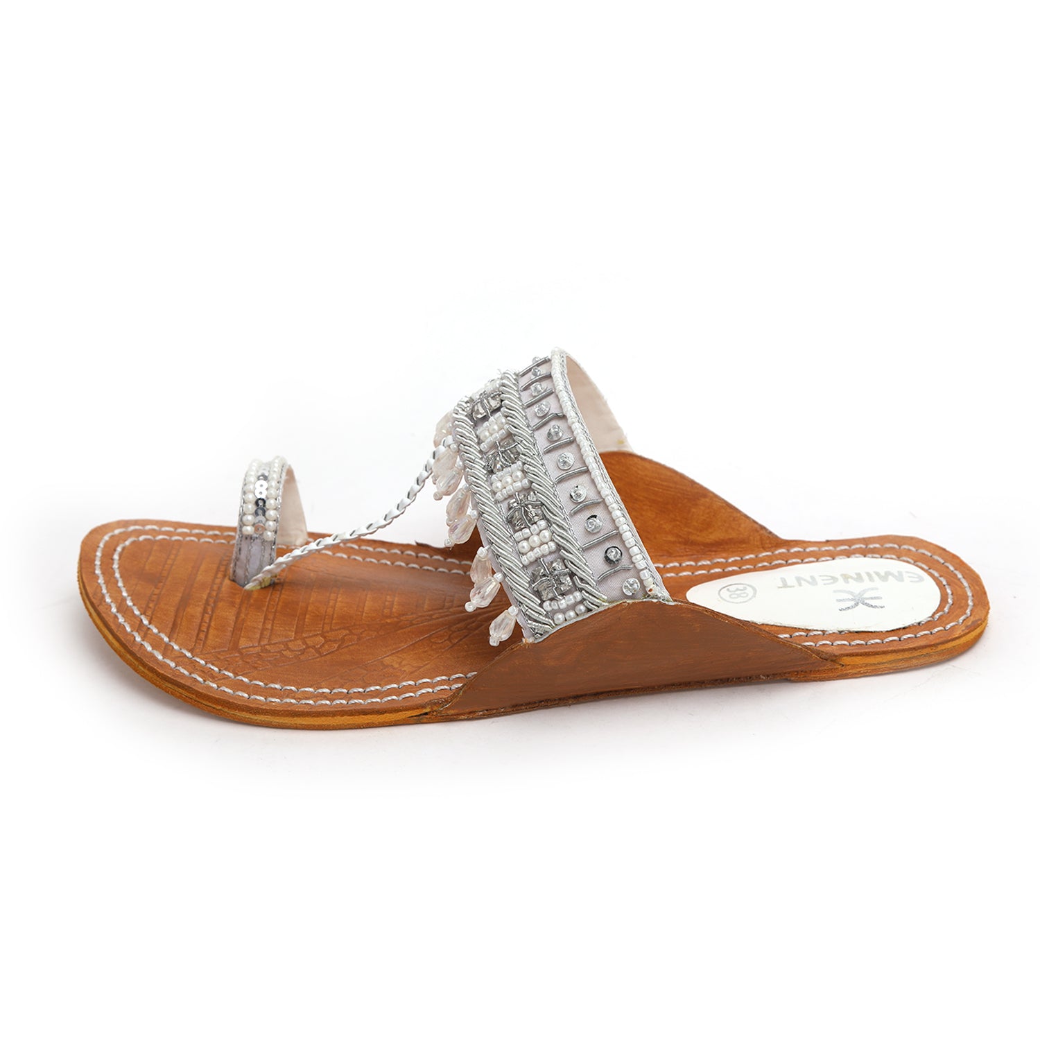 Eminent Women's Kolhapuri  Slipper - White, Women Slippers, Eminent, Chase Value