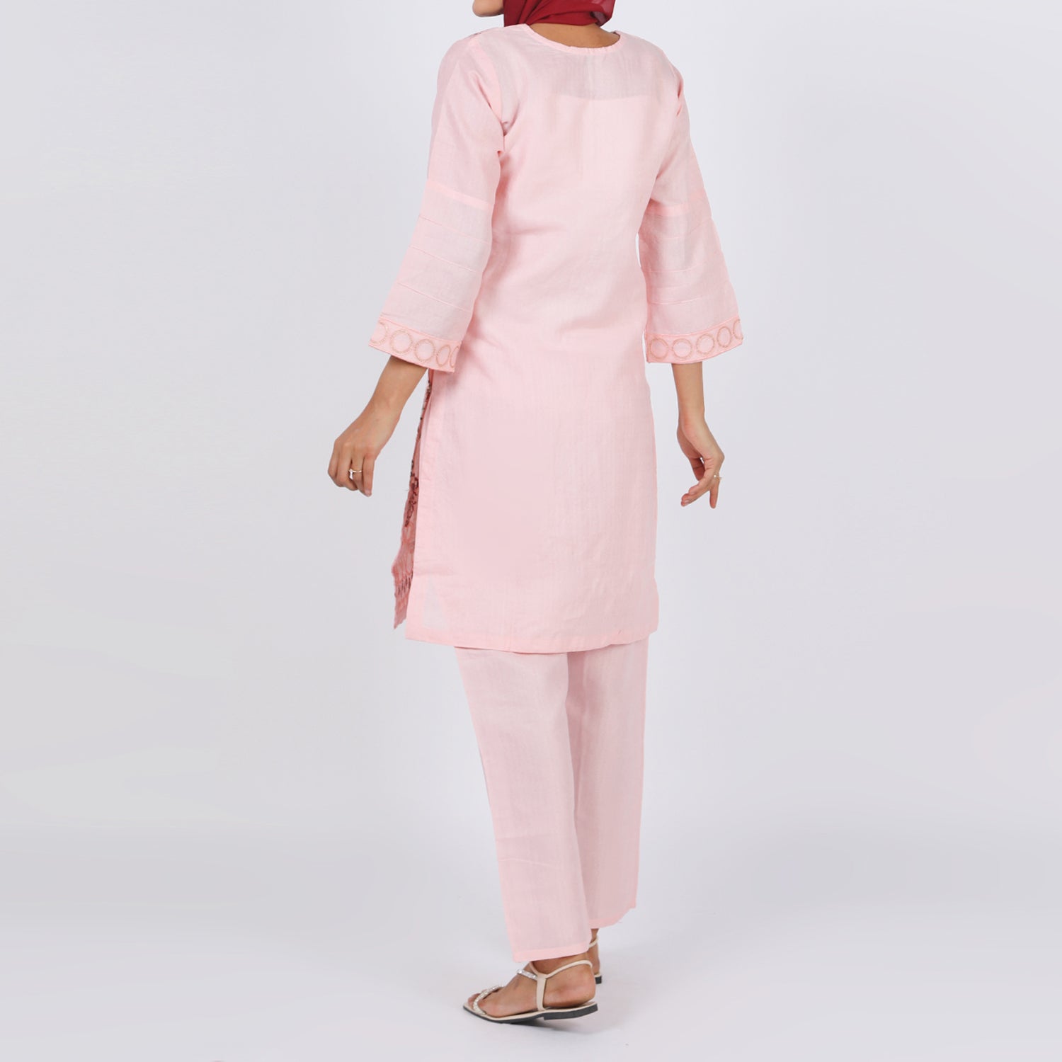 Women's Jacquard 2 Pcs Suit - Pink, Women Shalwar Suits, Chase Value, Chase Value