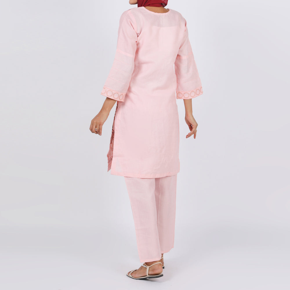 Women's Jacquard 2 Pcs Suit - Pink, Women Shalwar Suits, Chase Value, Chase Value