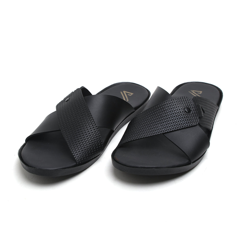 Men's Slipper - Black, Men's Slippers, Chase Value, Chase Value