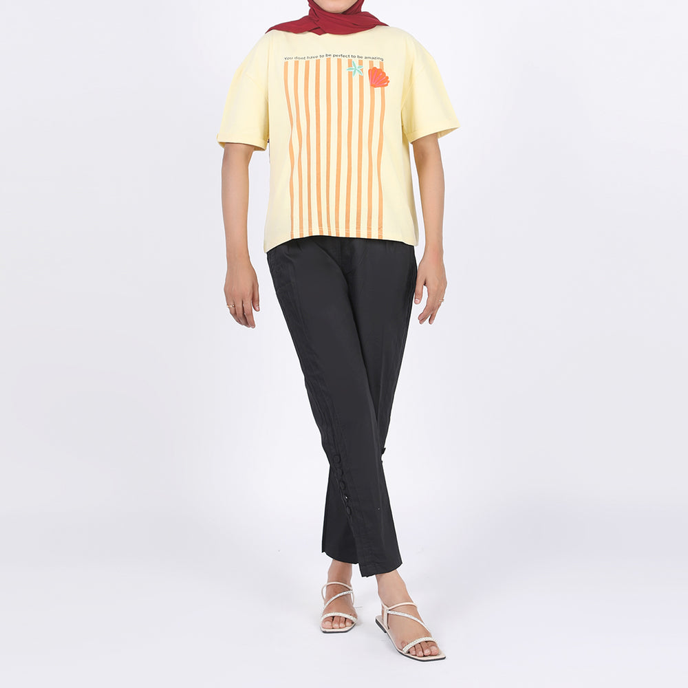 Eminent Women's Half Sleeves T-Shirt - Lemon, Women T-Shirts & Tops, Eminent, Chase Value