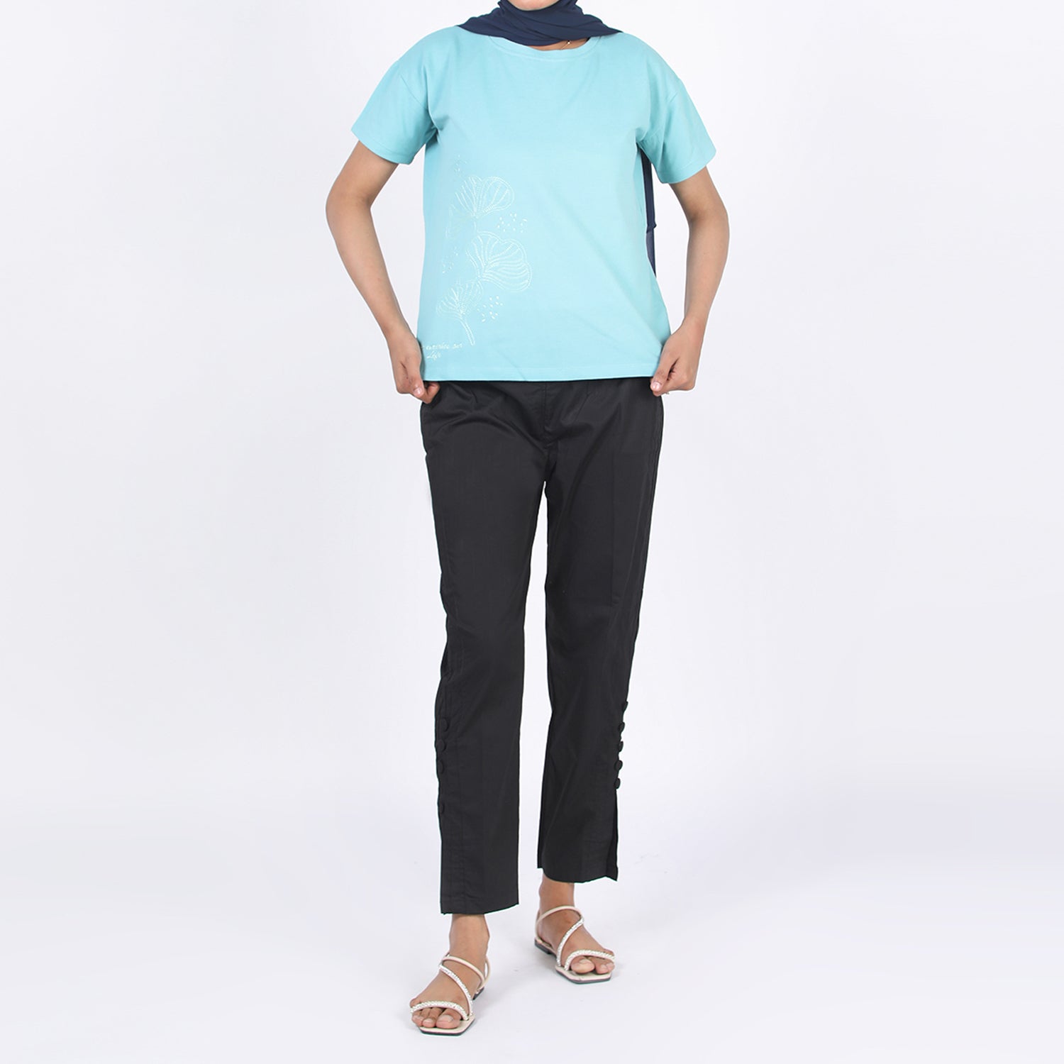 Eminent Women's Half Sleeves T-Shirt - Sea Green, Women T-Shirts & Tops, Eminent, Chase Value