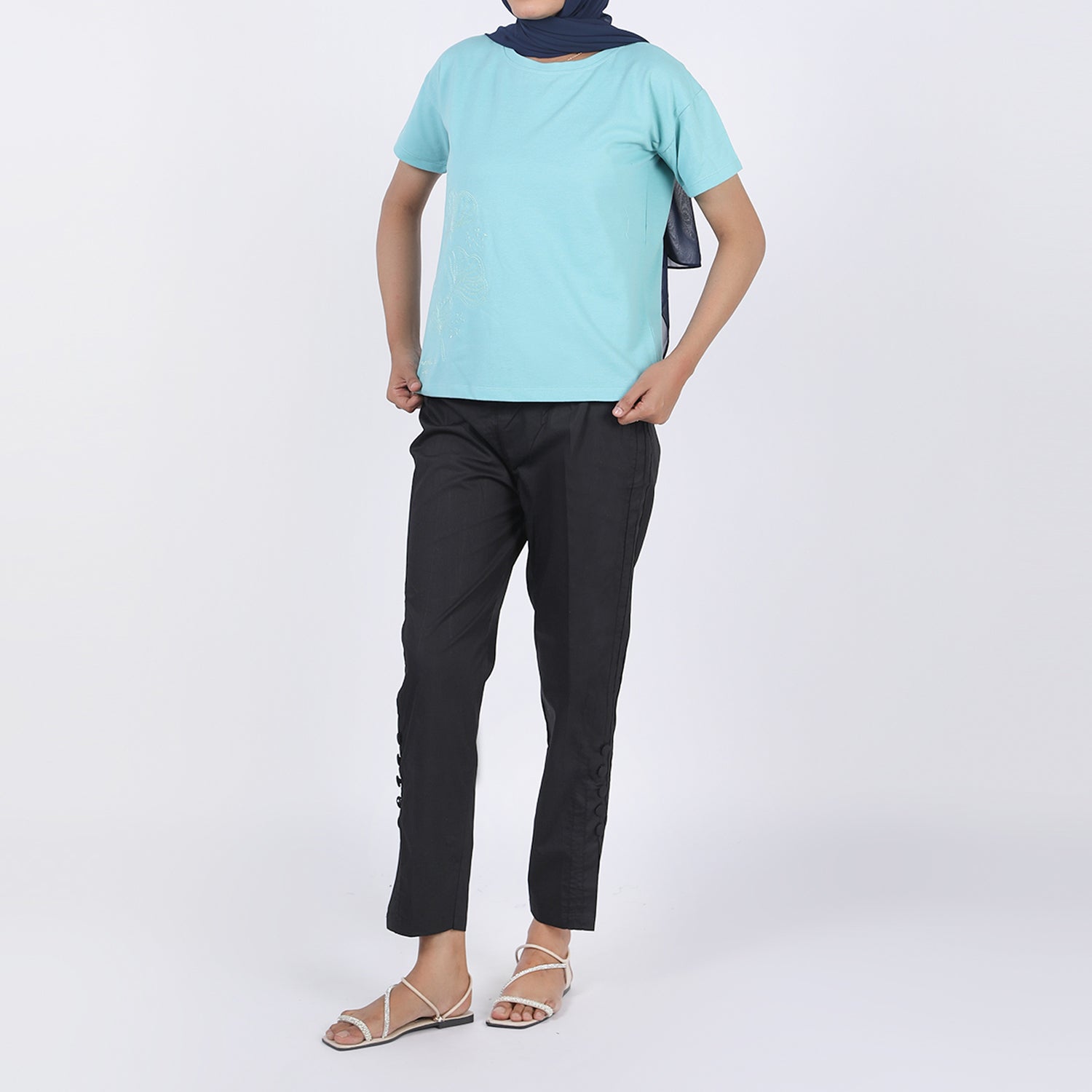 Eminent Women's Half Sleeves T-Shirt - Sea Green, Women T-Shirts & Tops, Eminent, Chase Value