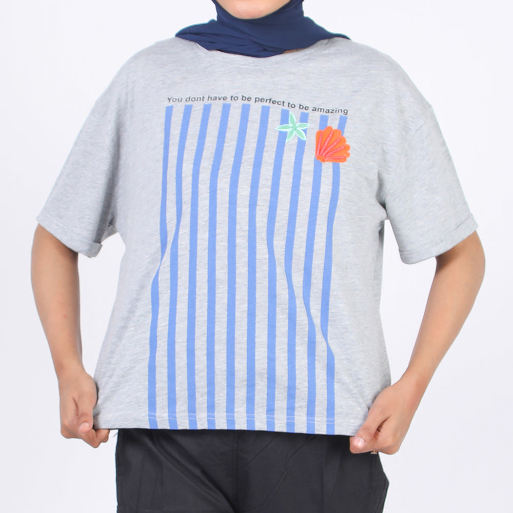 Eminent Women's Half Sleeves T-Shirt - Grey, Women T-Shirts & Tops, Eminent, Chase Value