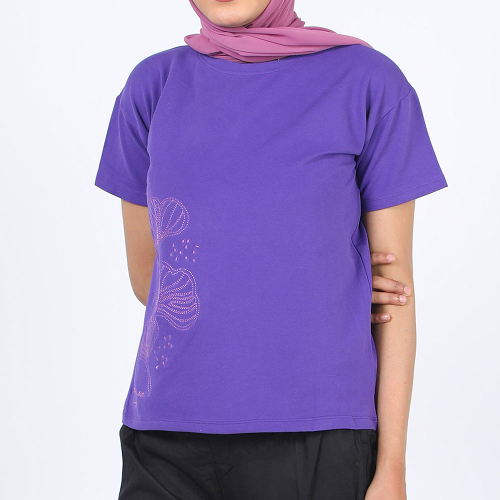 Eminent Women's Half Sleeves T-Shirt - Purple, Women T-Shirts & Tops, Eminent, Chase Value