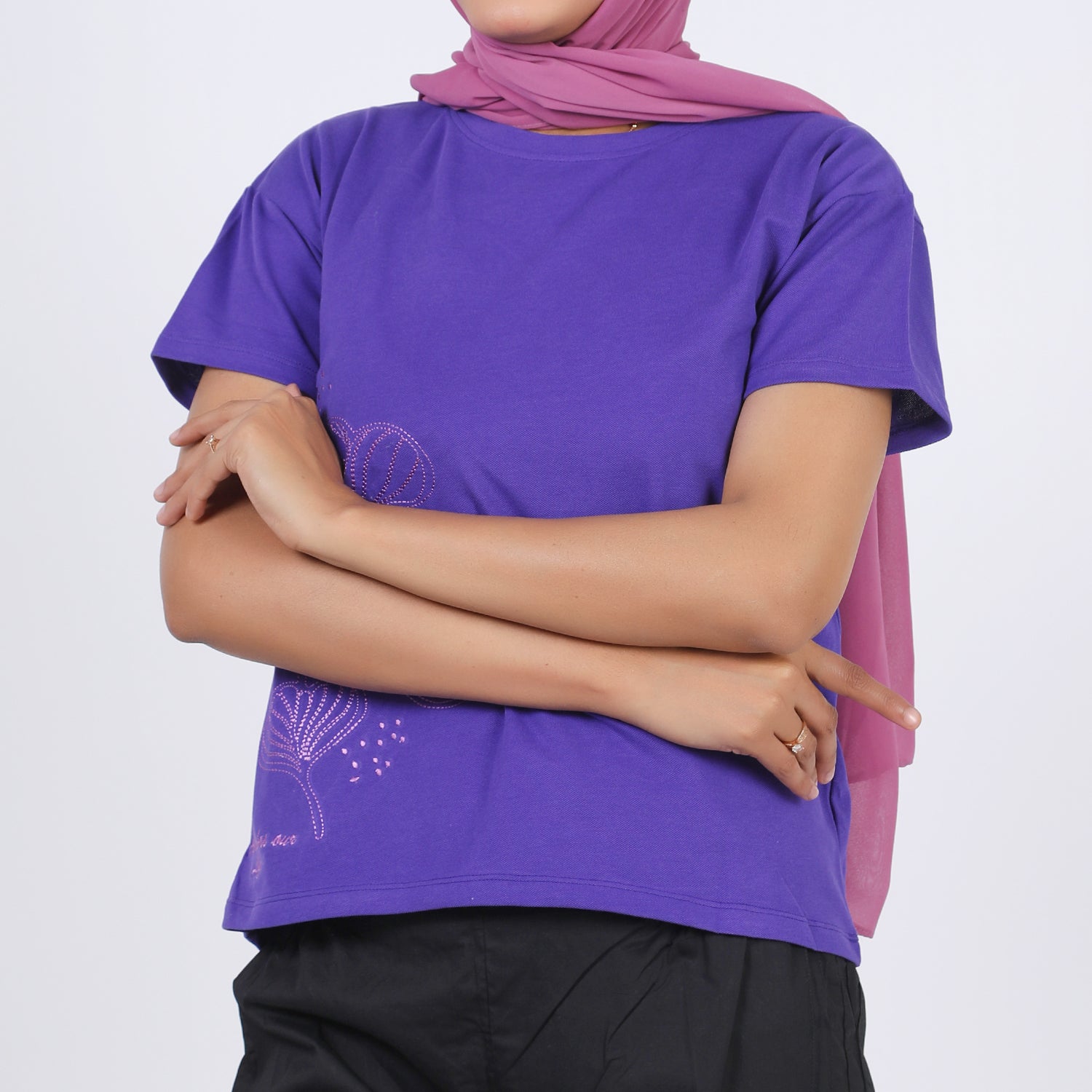 Eminent Women's Half Sleeves T-Shirt - Purple, Women T-Shirts & Tops, Eminent, Chase Value