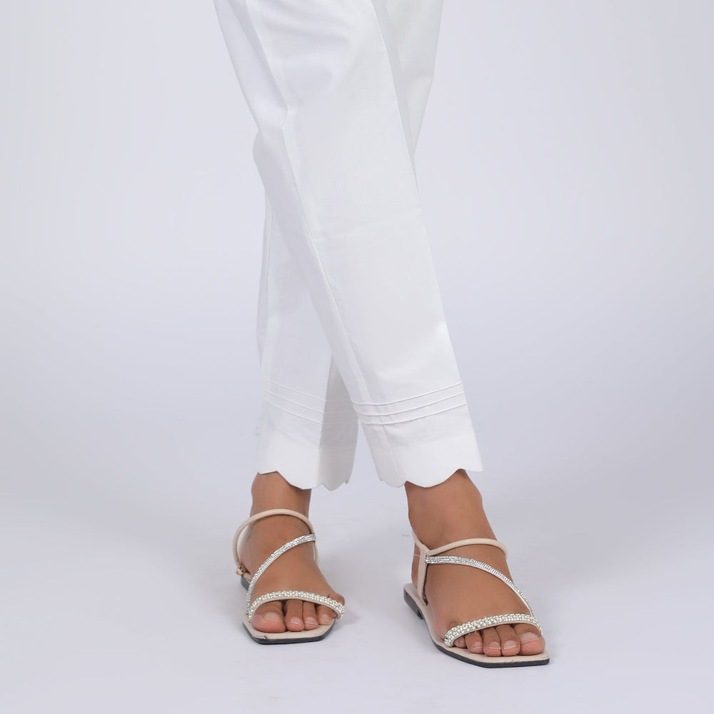 Women's Trouser - White, Women Pants & Tights, Chase Value, Chase Value