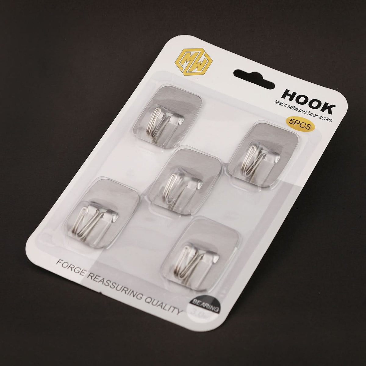 Hook Metal 5Pcs - Silver, Sticky Hook, Chase Value, Chase Value