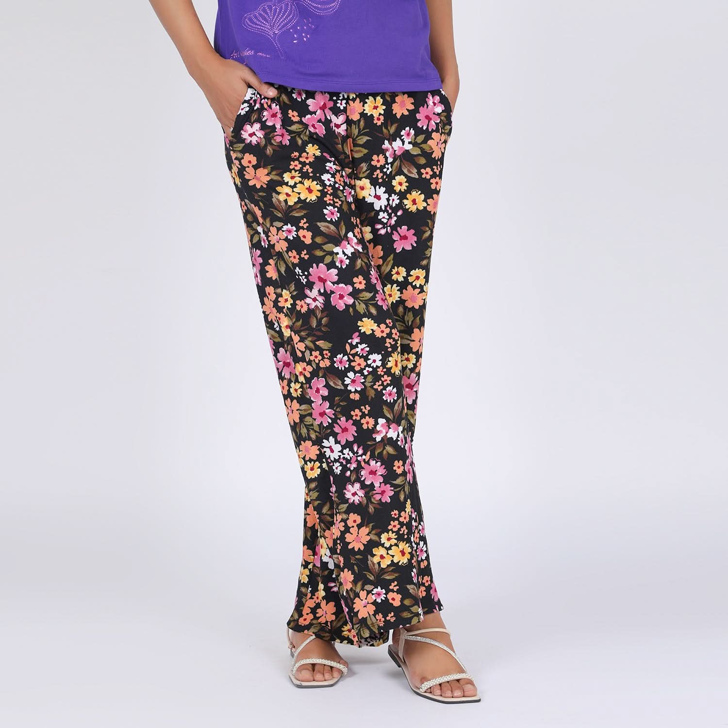 Eminent Women's Printed Trouser - Black, Women Pants & Tights, Eminent, Chase Value