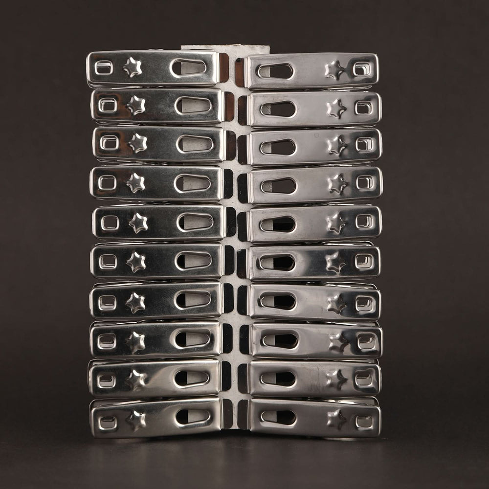 Cloth Clip S.S 20Pcs - Silver, Home Accessories, Chase Value, Chase Value