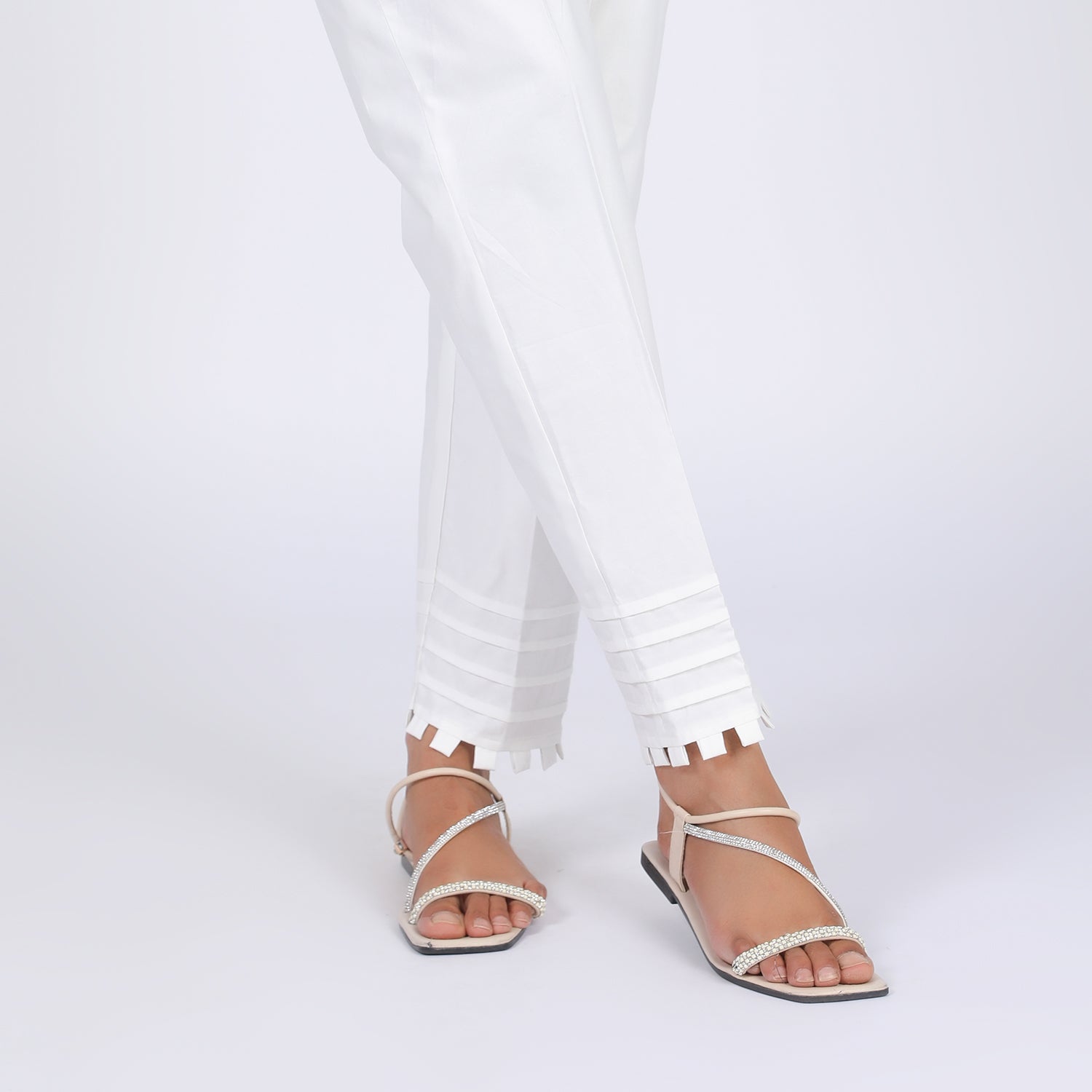 Women's Trouser - White, Women Pants & Tights, Chase Value, Chase Value
