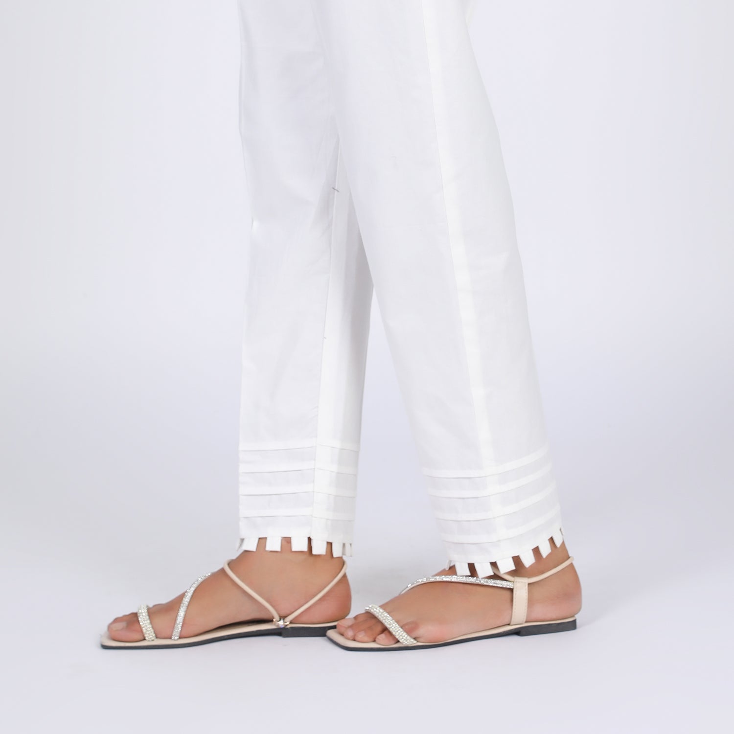 Women's Trouser - White, Women Pants & Tights, Chase Value, Chase Value