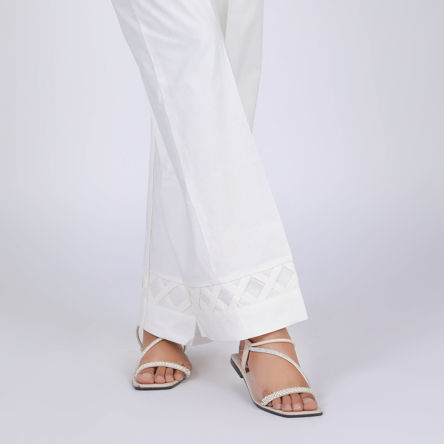 Women's Trouser - White, Women Pants & Tights, Chase Value, Chase Value