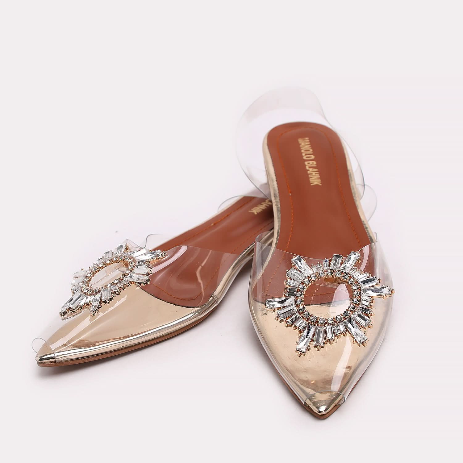 Women's backless Sandal - Golden, Women Backless Pumps, Chase Value, Chase Value