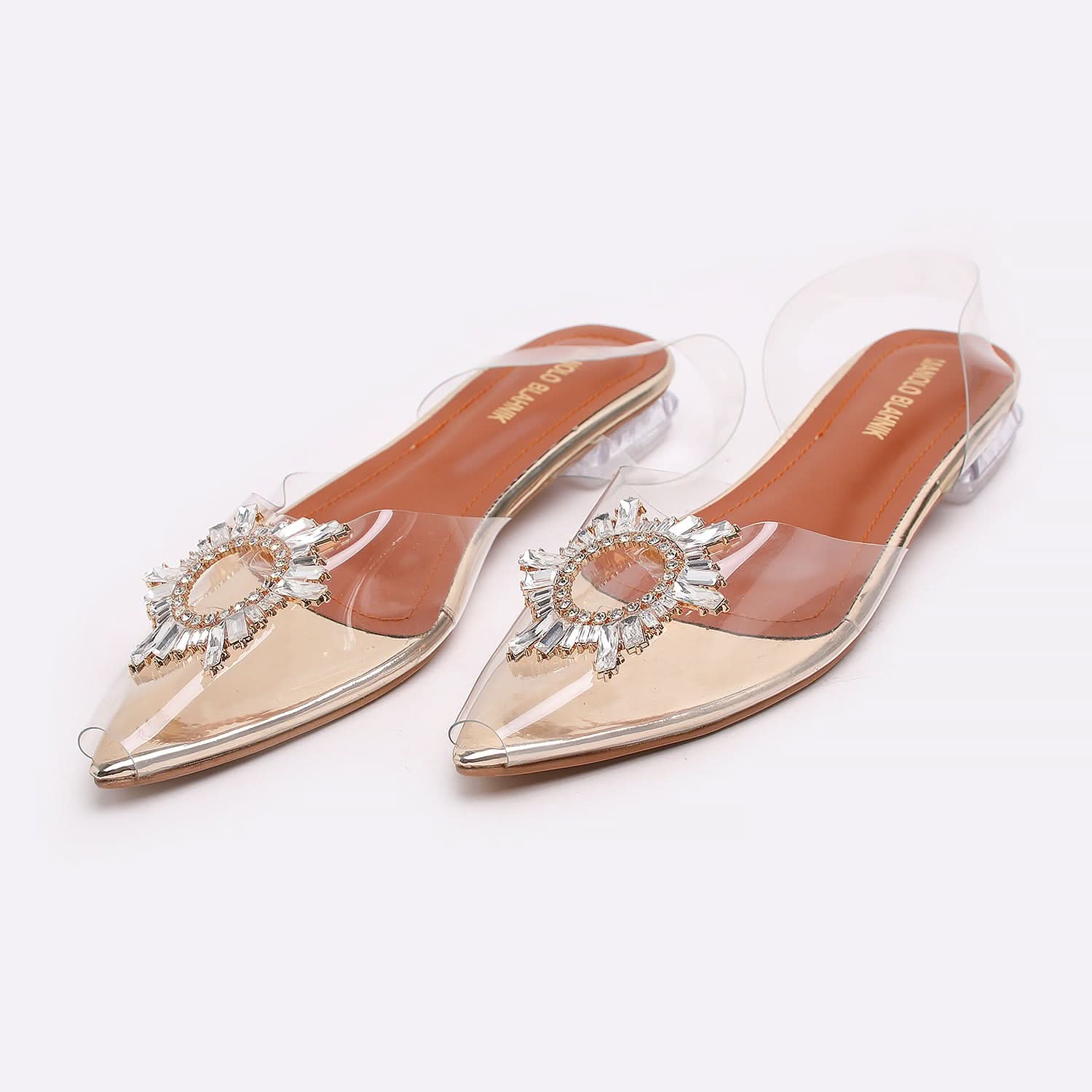 Women's backless Sandal - Golden, Women Backless Pumps, Chase Value, Chase Value
