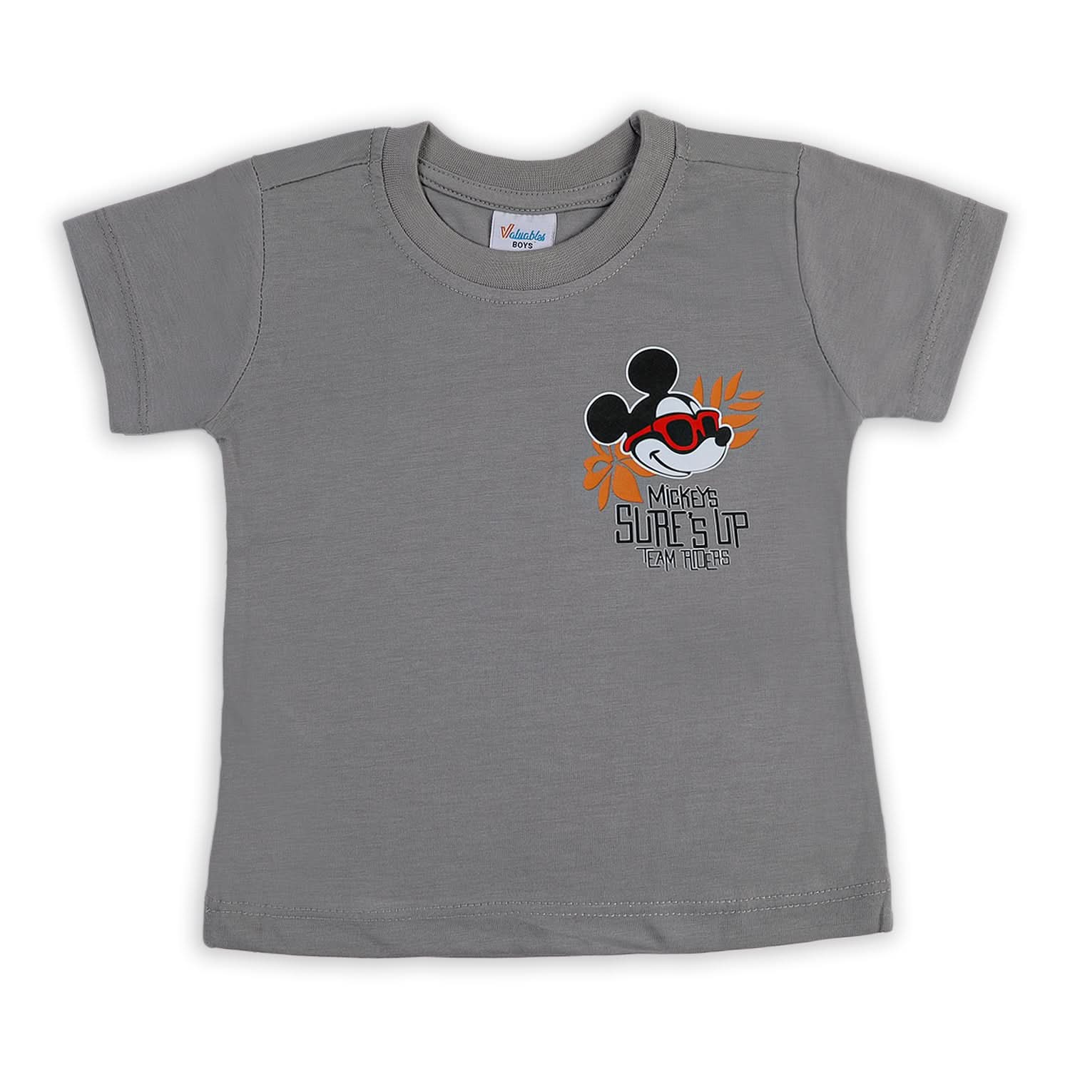 Boys Half Sleeves T-Shirt - Grey, Boys T-Shirts, Chase Value, Chase Value
