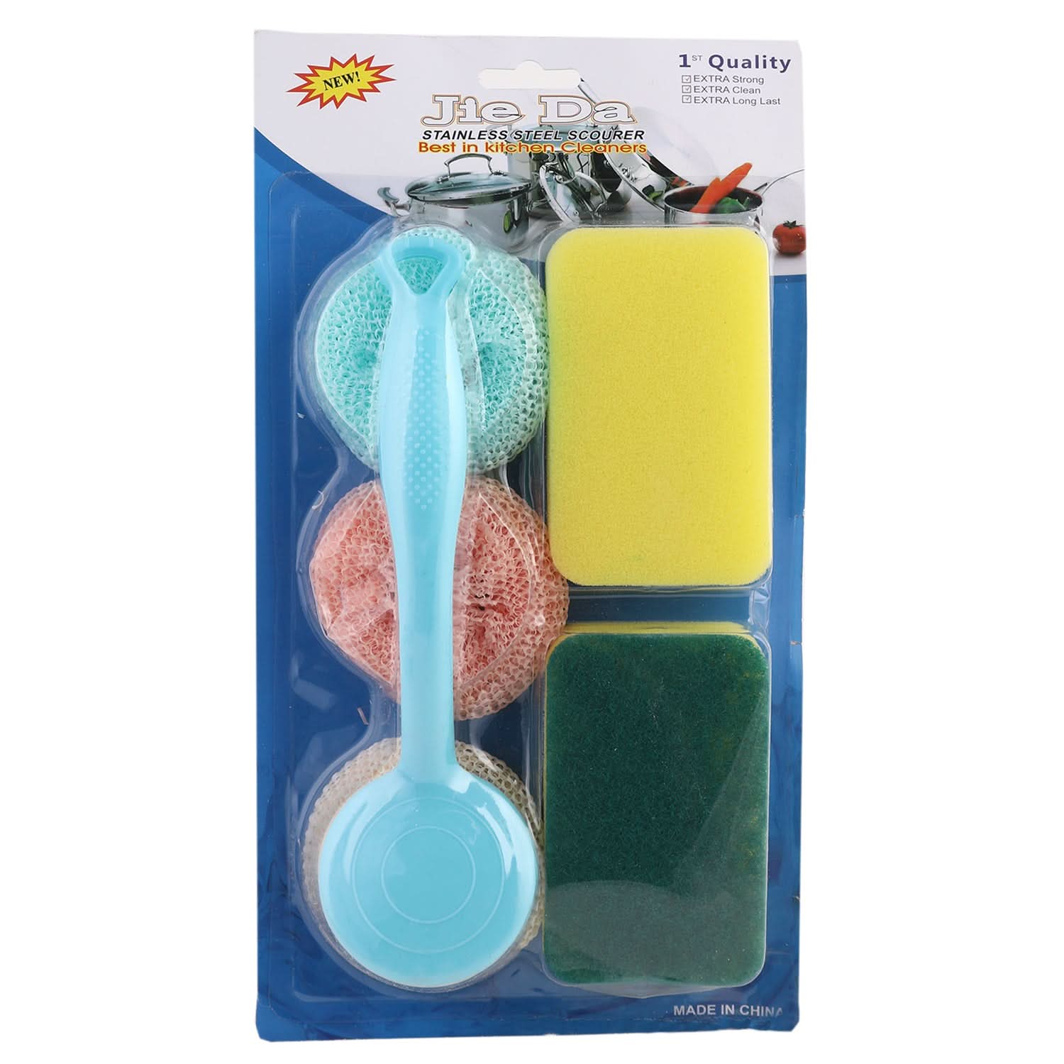 Kitchen Cleaner Set 5Pcs - Multi Color, Kitchen Tools, Chase Value, Chase Value