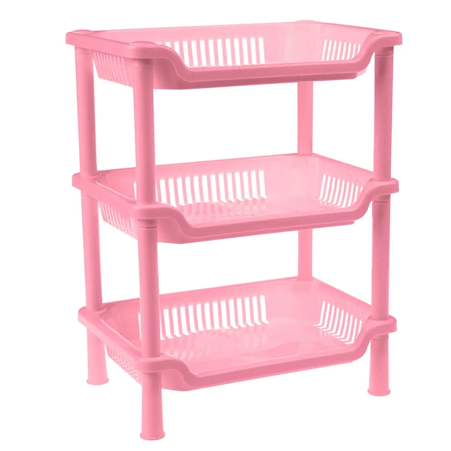 3 Tier Plastic Shelving Unit Storage Organizer Rack, Dish Rack, Chase Value, Chase Value