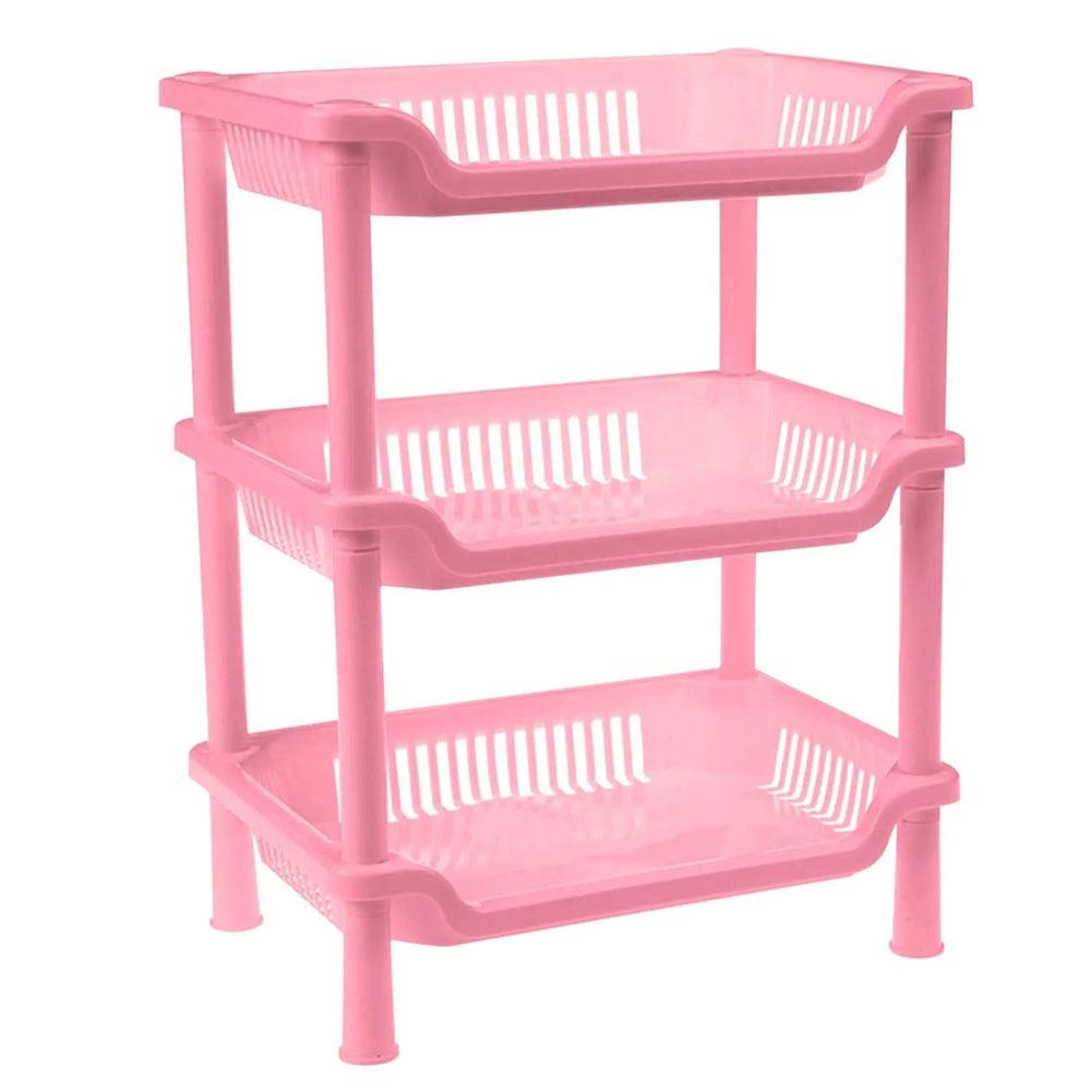 3 Tier Plastic Shelving Unit Storage Organizer Rack, Dish Rack, Chase Value, Chase Value