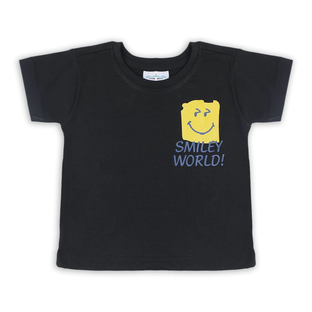 Boys Half Sleeves T-Shirt - Black, Boys T-Shirts, Chase Value, Chase Value